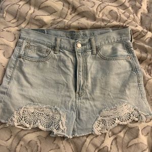 Denim mom shorts